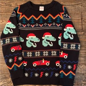 🦖EUC Hanna Andersson boys Dino Holiday Sweater
